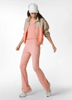 Shop Top In Costina Effetto Vintage Arancio Donna Top & T-Shirts