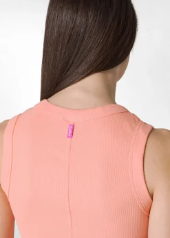Best Sale Top In Costina Effetto Vintage Arancio Donna Top & T-Shirts