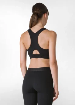 New Top Vogatore Jersey Stretch Nero Donna Canotte E Reggiseni Sportivi