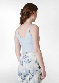 Cheap Top Yoga In Microfibra Riciclata Blu Donna Canotte E Reggiseni Sportivi