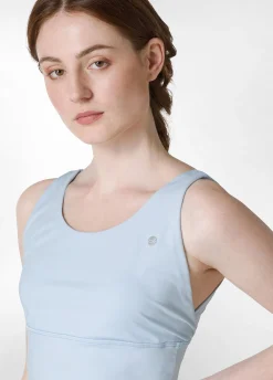 Cheap Top Yoga In Microfibra Riciclata Blu Donna Canotte E Reggiseni Sportivi