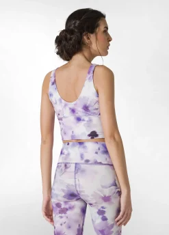 Best Sale Top Yoga In Microfibra Riciclata Stampata Viola Donna Canotte E Reggiseni Sportivi