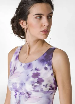 Best Sale Top Yoga In Microfibra Riciclata Stampata Viola Donna Canotte E Reggiseni Sportivi