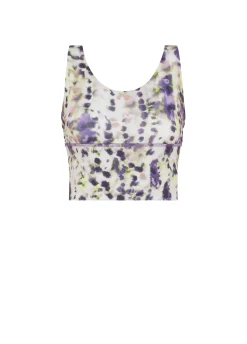 Cheap Top Yoga In Microfibra Riciclata Stampata Viola Donna Canotte E Reggiseni Sportivi