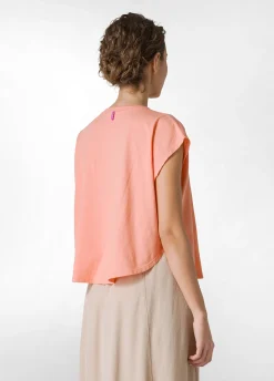 Cheap T-Shirt Ampia Arancio Donna Top & T-Shirts
