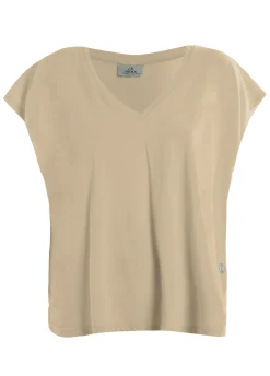 Outlet T-Shirt Ampia Beige Donna Top & T-Shirts
