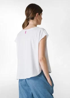 Best Sale T-Shirt Ampia Bianco Donna Top & T-Shirts