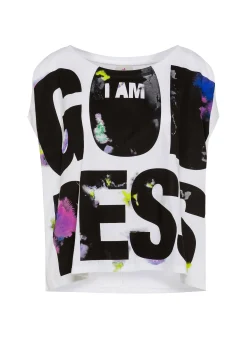 Clearance T-Shirt Ampia Con Grafica Bianco Donna Top & T-Shirts