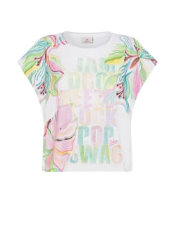 Flash Sale T-Shirt Ampia Con Scritte Bianco Donna Top & T-Shirts