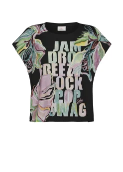Sale T-Shirt Ampia Con Scritte Nero Donna Top & T-Shirts