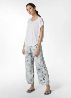 Sale T-Shirt Ampia Misto Seta Bianco Donna Top & T-Shirts