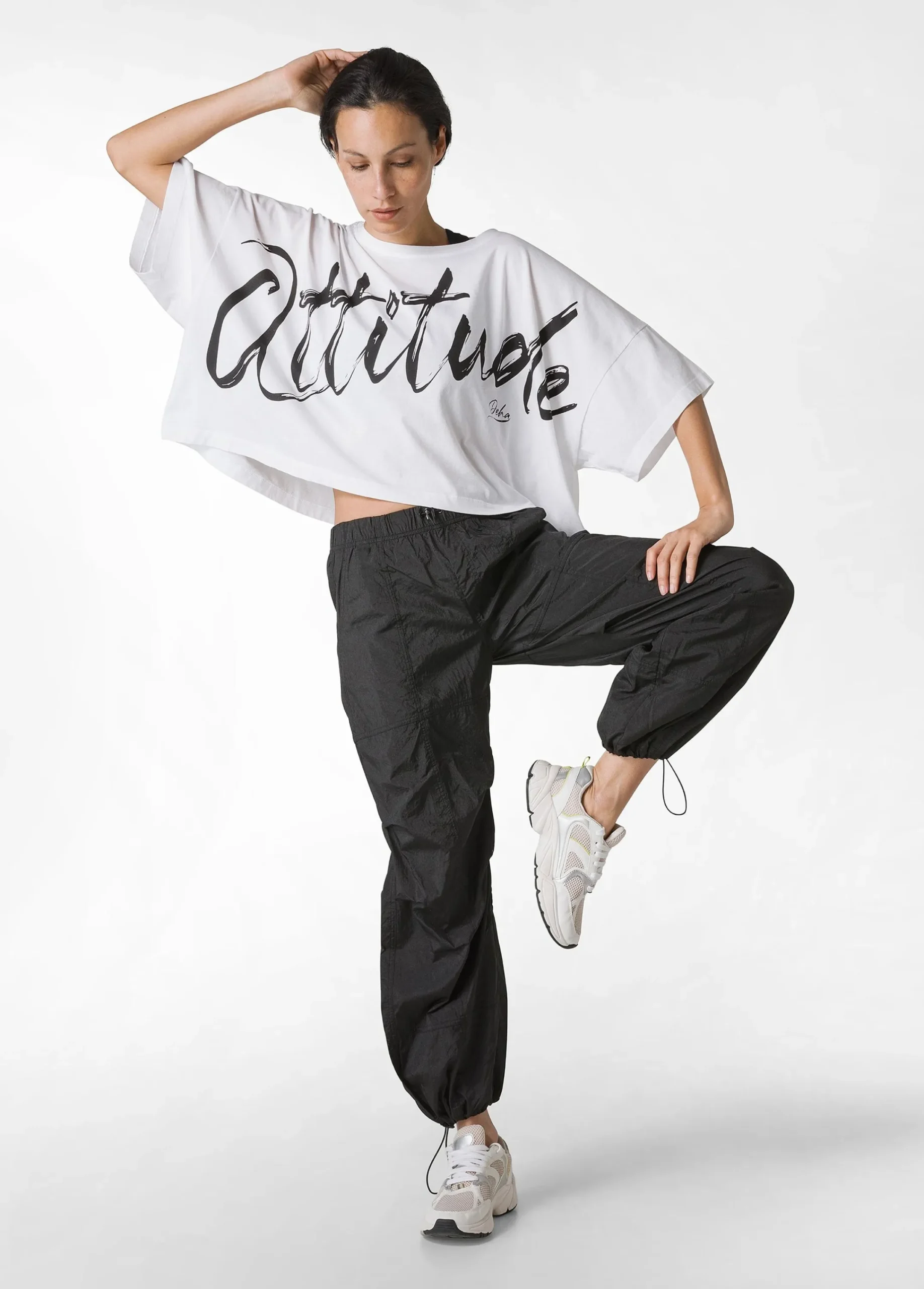 Store T-Shirt Cropped Leggera Effetto Vintage Bianco Donna Top & T-Shirts