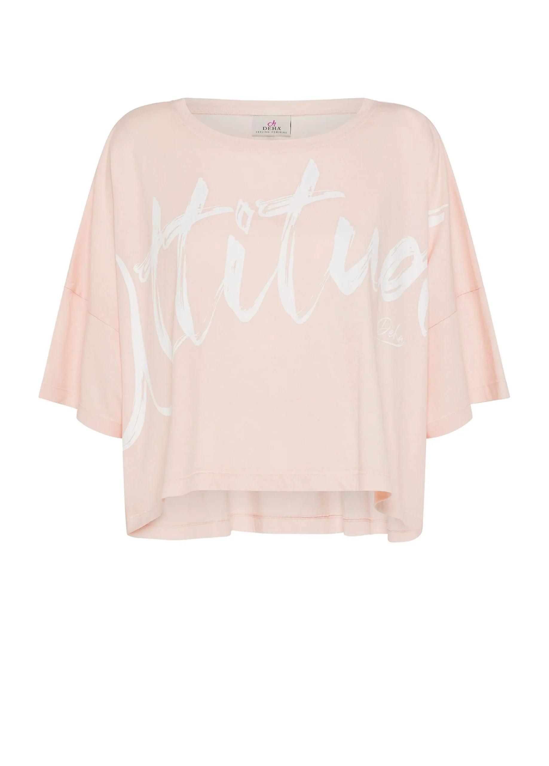 Store T-Shirt Cropped Leggera Effetto Vintage Rosa Donna Top & T-Shirts