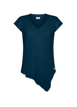Flash Sale T-Shirt Fiammata Effetto Vintage Blu Donna Top & T-Shirts