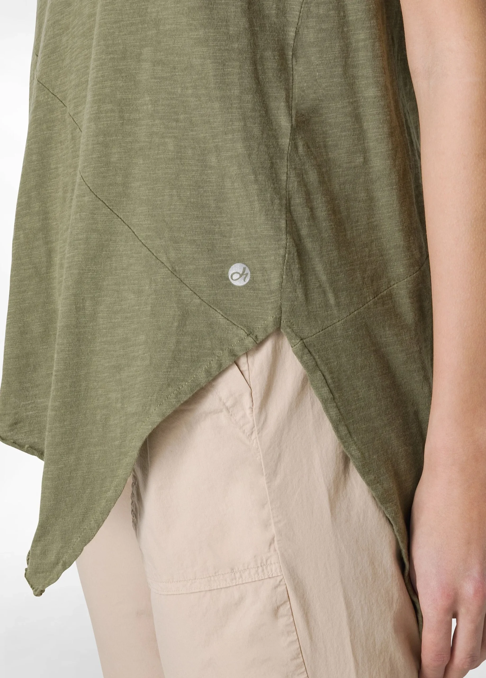 Cheap T-Shirt Fiammata Effetto Vintage Verde Donna Top & T-Shirts