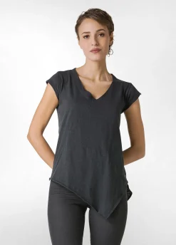 Online T-Shirt Fiammata Effetto Vintage Nero Donna Top & T-Shirts