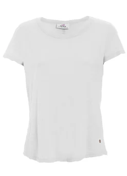 Store T-Shirt In Jersey Fiammato Bianco Donna Top & T-Shirts