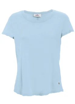 Online T-Shirt In Jersey Fiammato Blu Donna Top & T-Shirts