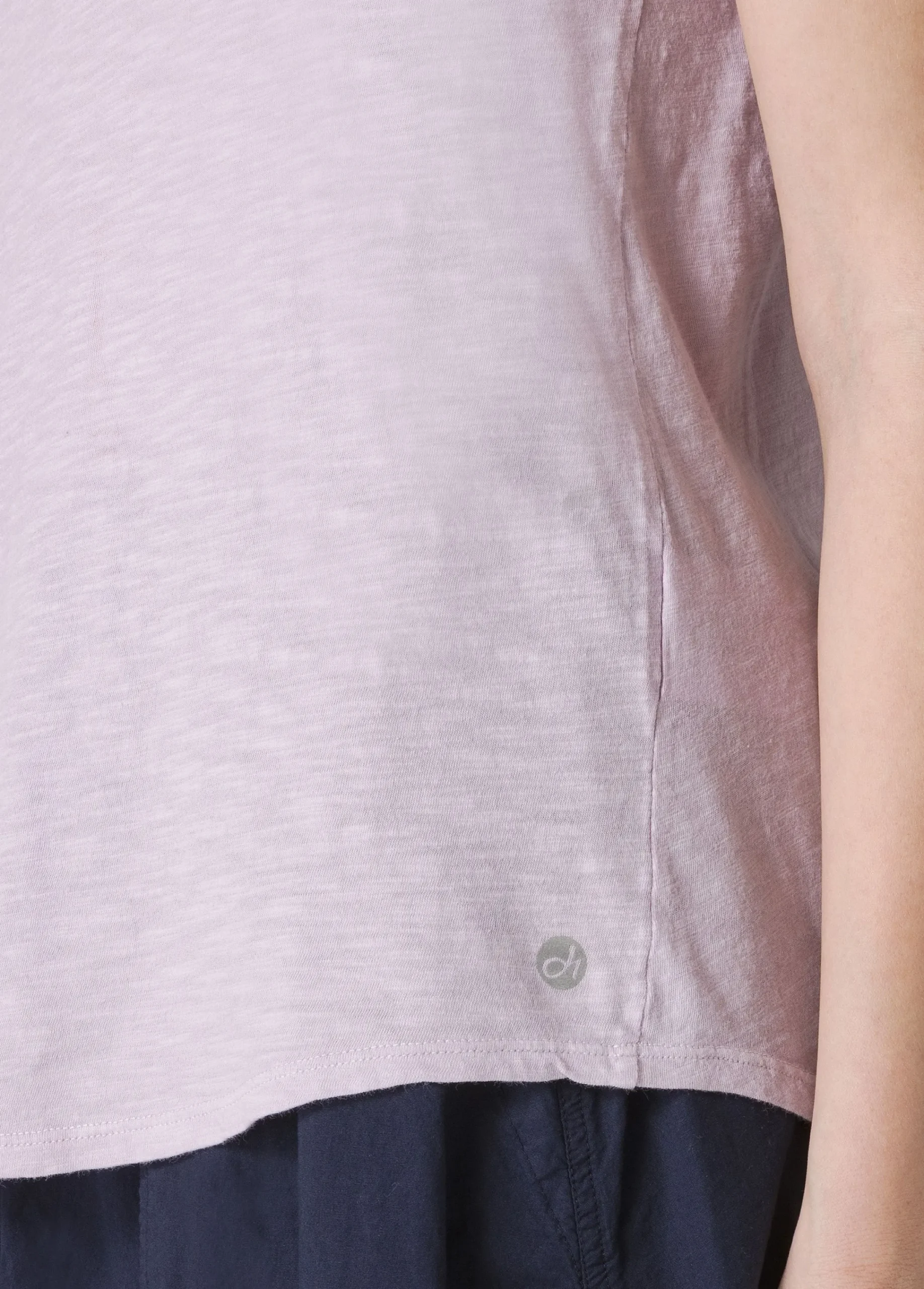 Shop T-Shirt In Jersey Fiammato Viola Donna Top & T-Shirts
