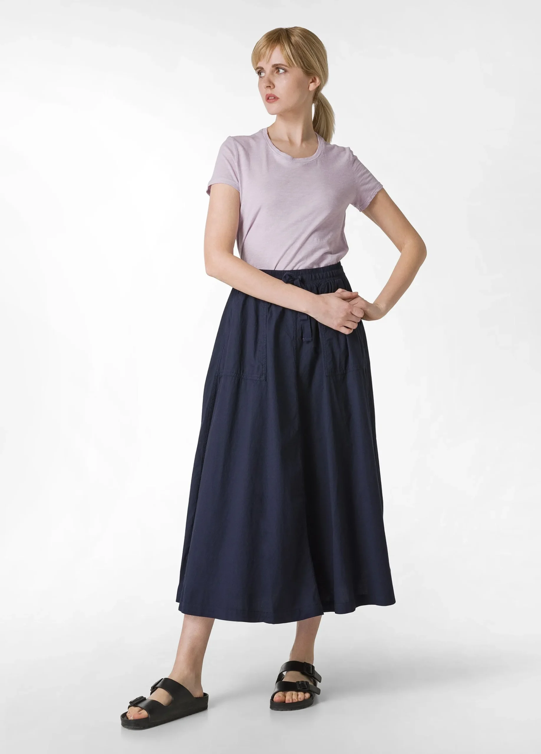 Shop T-Shirt In Jersey Fiammato Viola Donna Top & T-Shirts