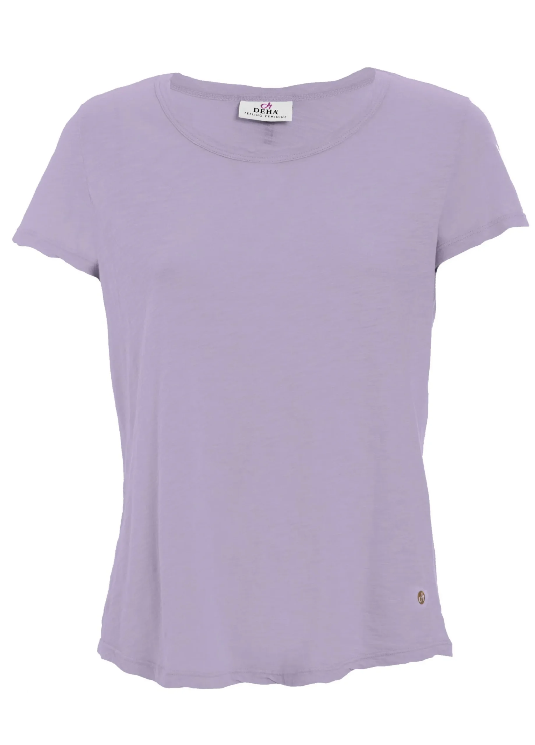 Shop T-Shirt In Jersey Fiammato Viola Donna Top & T-Shirts