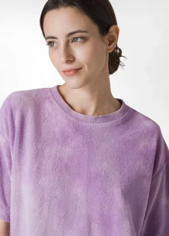 Store T-Shirt In Spugna Effetto Batik Viola Donna Top & T-Shirts