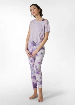 Online T-Shirt In Viscosa Con Nodo Viola Donna Top & T-Shirts