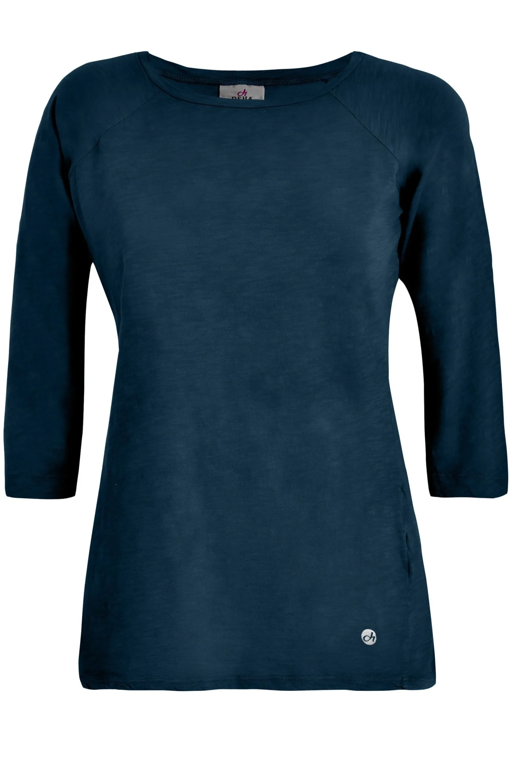 Discount T-Shirt Manica 3/4 In Jersey Fiammato Blu Donna Top & T-Shirts