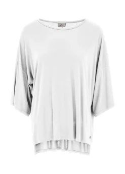 Outlet T-Shirt Maxi In Viscosa Bianco Donna Top & T-Shirts