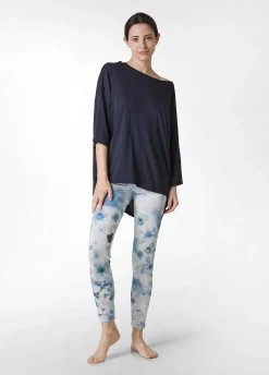 Flash Sale T-Shirt Maxi In Viscosa Blu Donna Top & T-Shirts