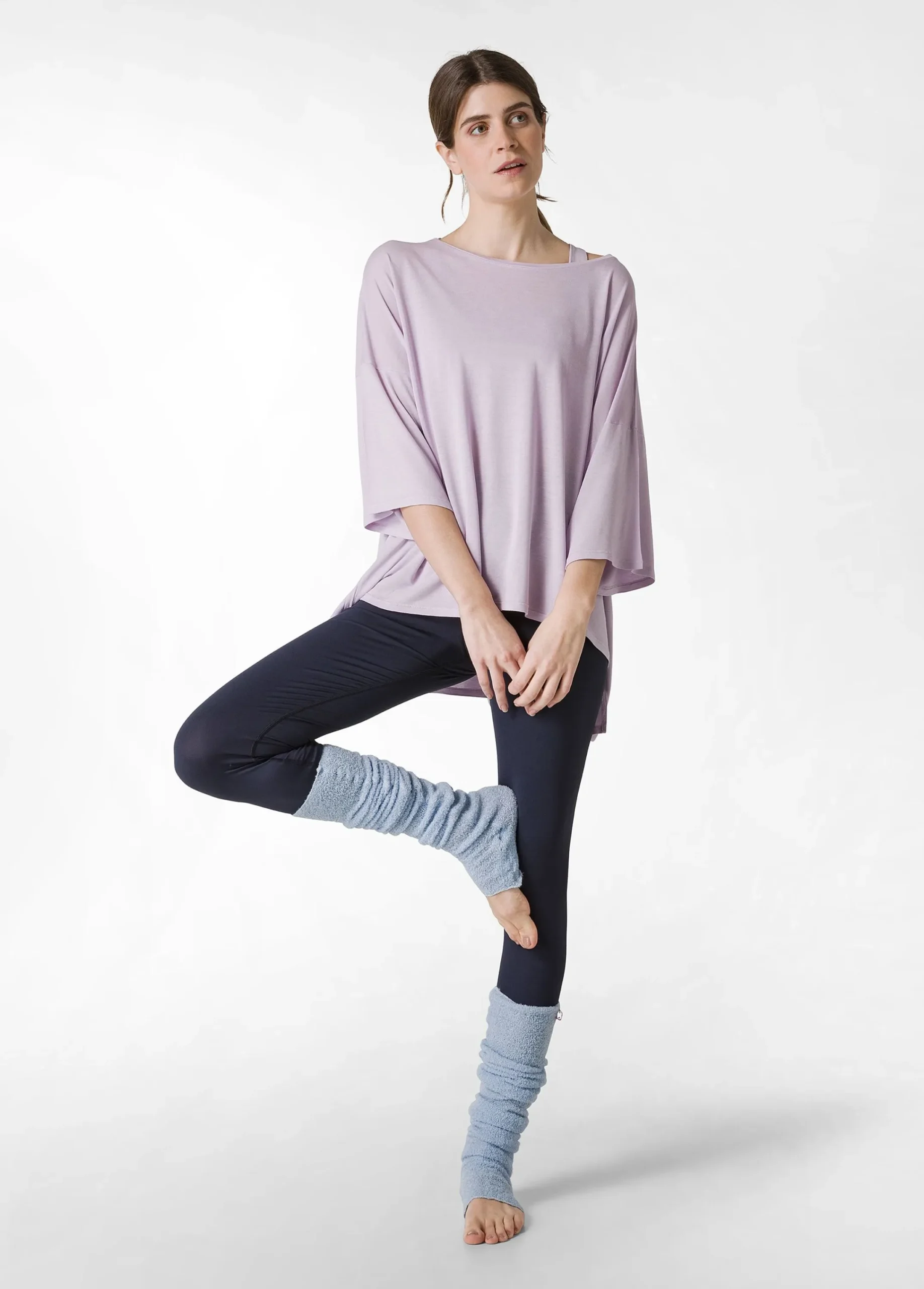 Hot T-Shirt Maxi In Viscosa Viola Donna Top & T-Shirts