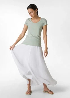 Best Sale T-Shirt Scollo A V In Jersey Fiammato Verde Donna Top & T-Shirts