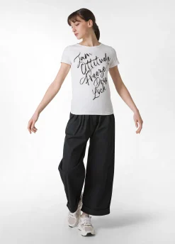 Store T-Shirt Stretch Leggera Con Grafica Bianco Donna Top & T-Shirts