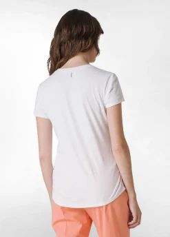 Hot T-Shirt Svasata Con Scritte Bianco Donna Top & T-Shirts