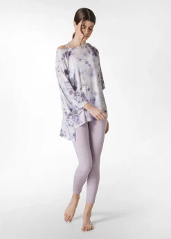 Store T-Shirt Yoga Maxi Stampata Viola Donna Top & T-Shirts