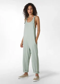 Clearance Tuta Intera Effetto Vintage Verde Donna Vestiti, Gonne E Tute