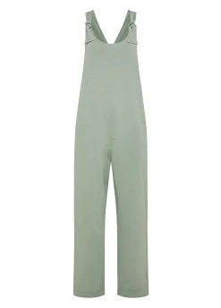Clearance Tuta Intera Effetto Vintage Verde Donna Vestiti, Gonne E Tute